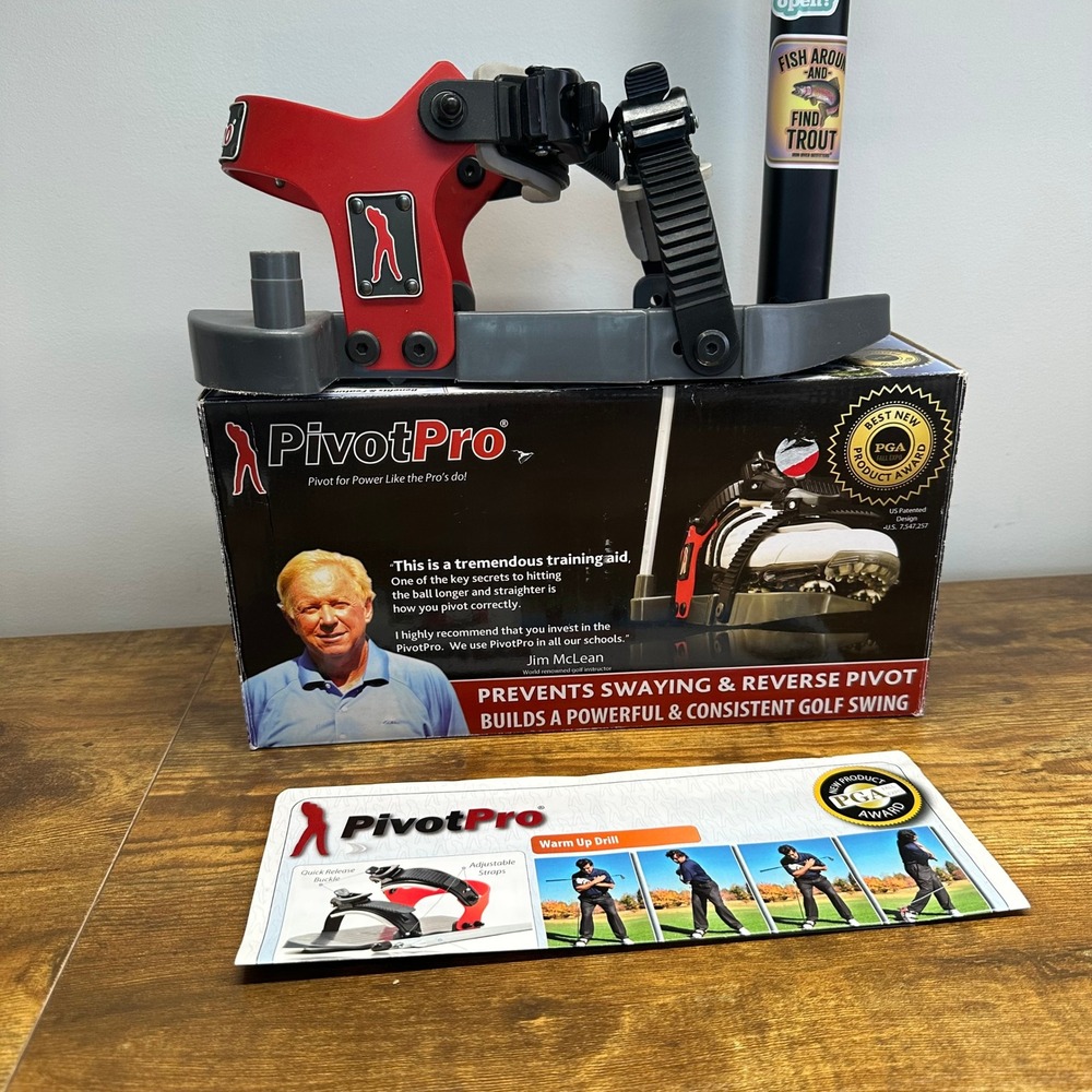 PivotPro Golf Training Aid Red Adjustable Straps PGA Award Winner Jim McLean